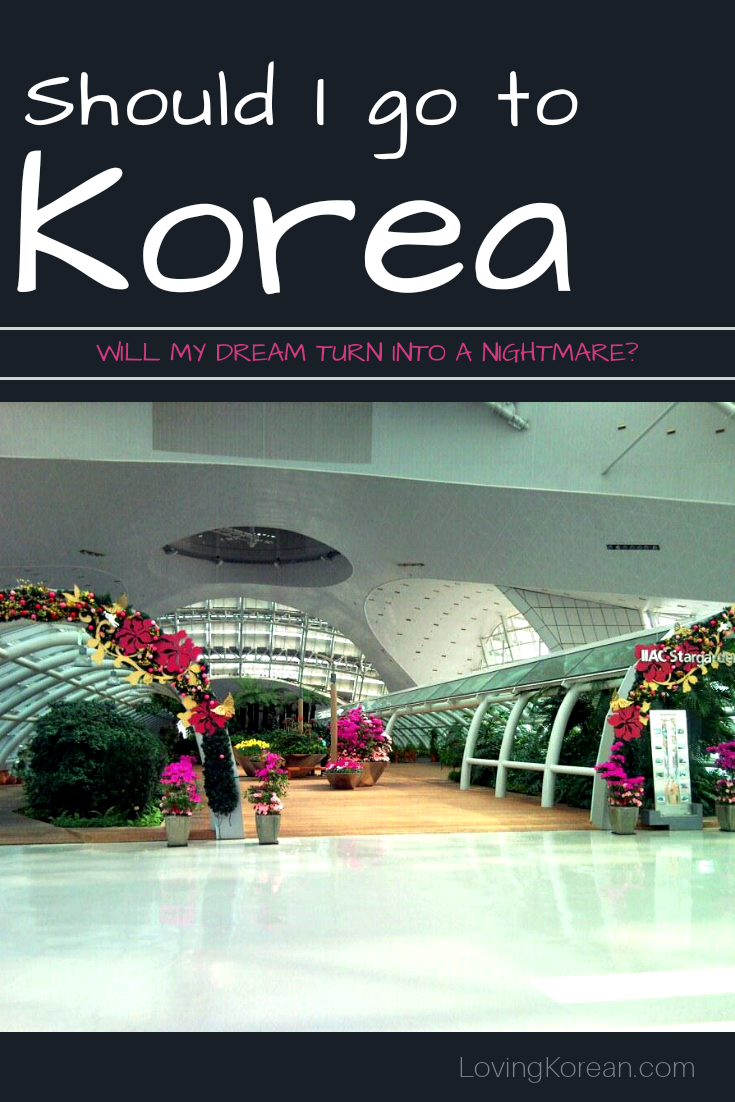 Incheon airport with caption Should I go to Korea