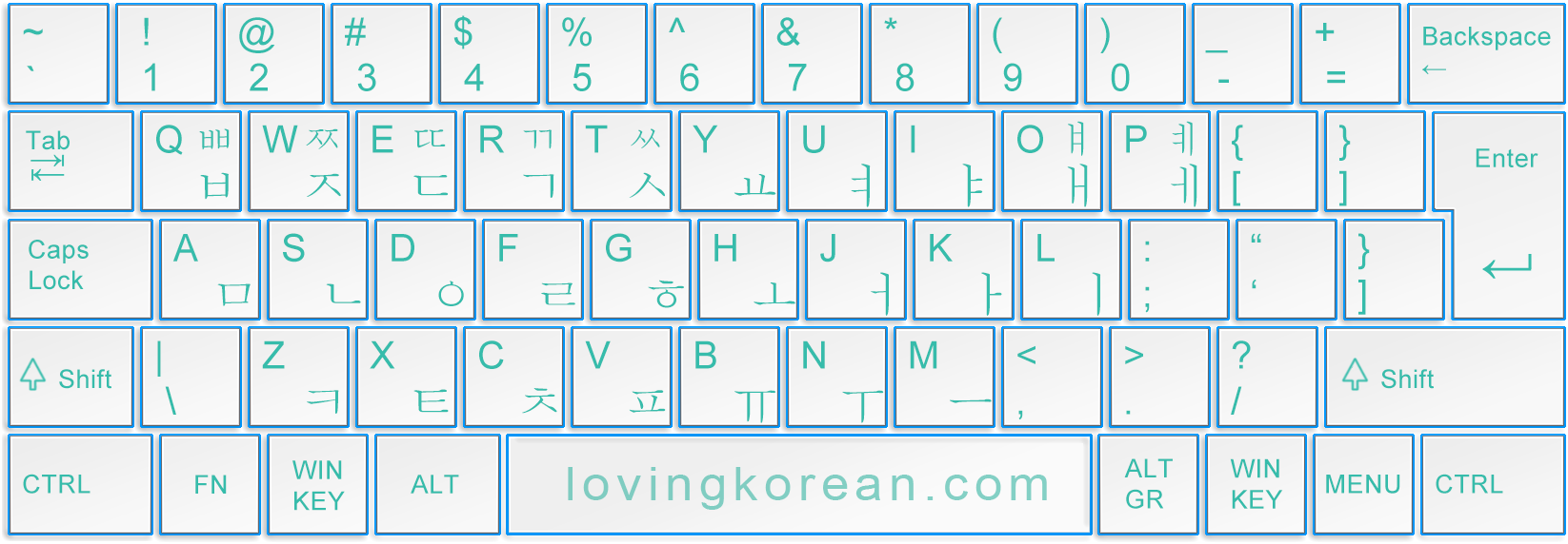 thumbnail image 2 of Korean Hangul Computer Alphabet Letter Keyboard Stickers – Akacha, Made In France 2 of 4