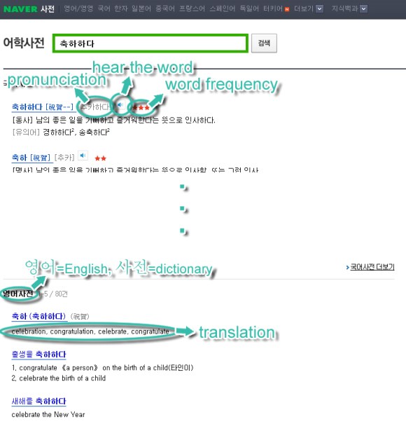 Naver dictionary explained