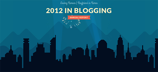 2012 in blogging for Loving Korean